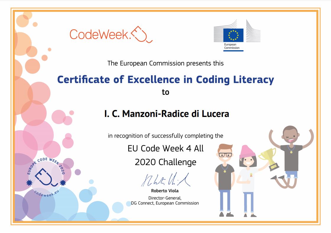 CodeWeek 2020_certificato eccellenza_IC Manzoni-Radice.JPG